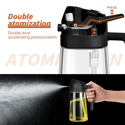 2 in 1 Oil Sprayer for Cooking, 17oz/500ml