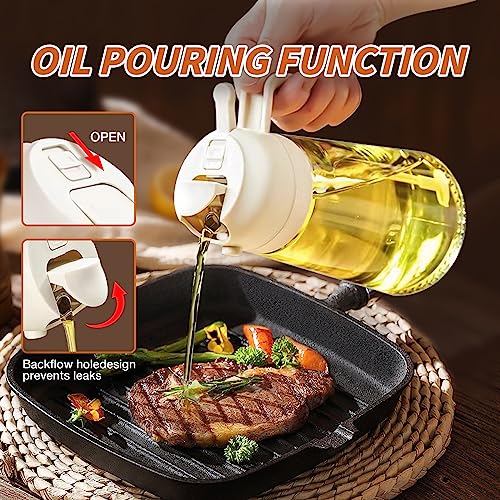 2 in 1 Oil Sprayer for Cooking, 17oz/500ml