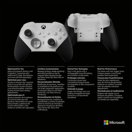 Xbox Microsoft Elite Wireless Controller Series 2 Core - White